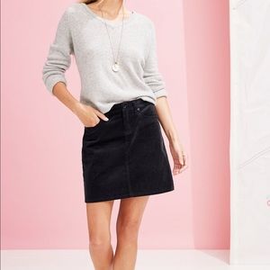 Velveteen High Waisted Skirt